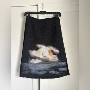 Troubadour Wool Swan Pencil Skirt